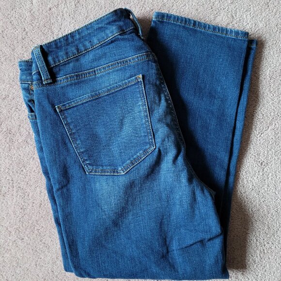 Talbots Flawless Jeans 6P Straight Crop Five Pocket Denim Stretch - Picture 2 of 8